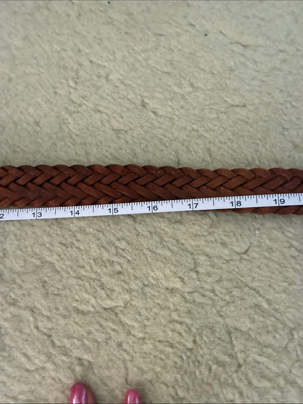 Esprit Braided Leather Belt in Brown